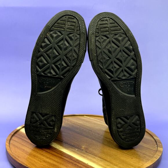 WOMENS CHUCK TAYLOR HI TOP ALL BLACK SIZE 8 - Picture 5 of 7